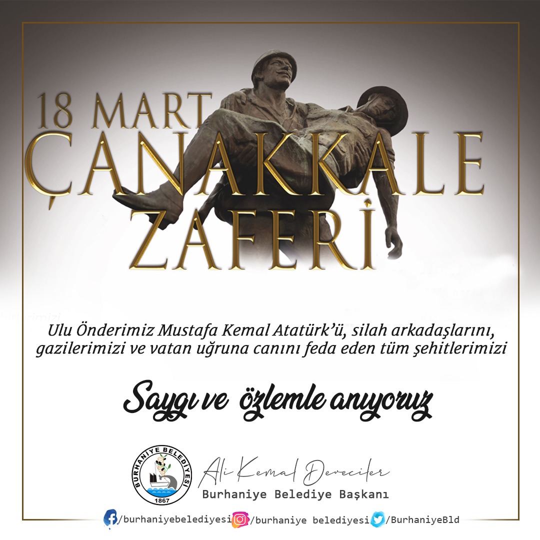 ALİ KEMAL DEVECİLER 18 MART ÇANAKKALE ZAFERİ İLANI