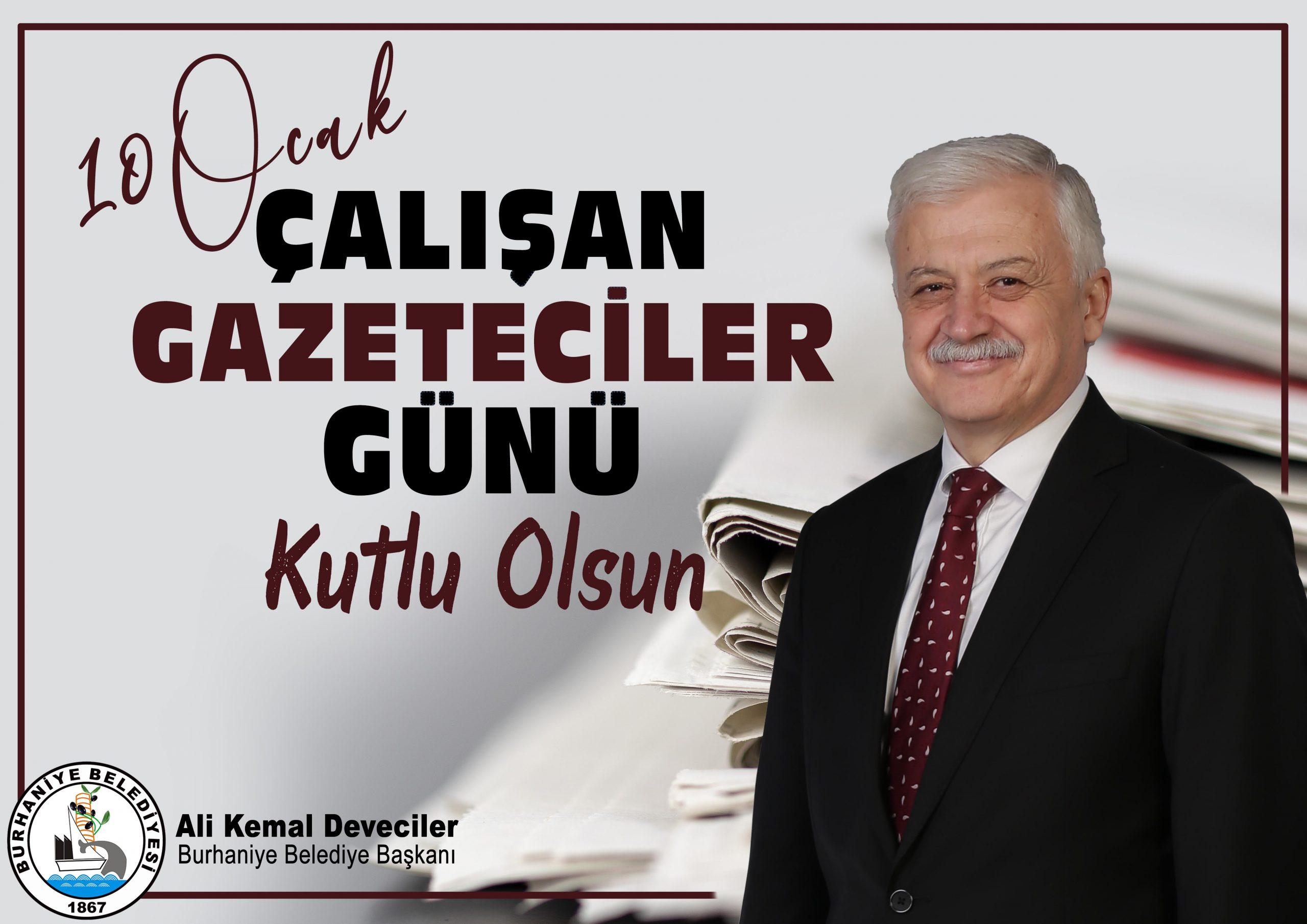 ALİ KEMAL DEVECİLER 10 OCAK ÇALIŞAN GAZETECİLER GÜNÜ KUTLAMA İLANI