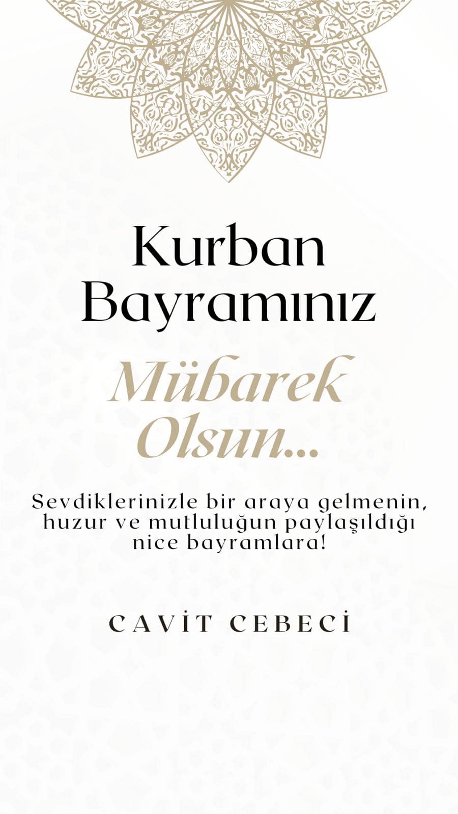 CAVİT CEBECİ KURBAN BAYRAMI KUTLAMASI