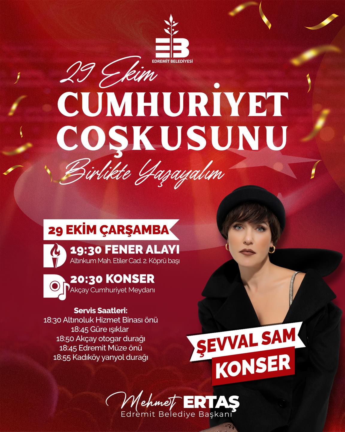 EDREMİT’TE CUMHURİYET BAYRAMI BÜYÜK BİR COŞKUYLA KUTLANACAK